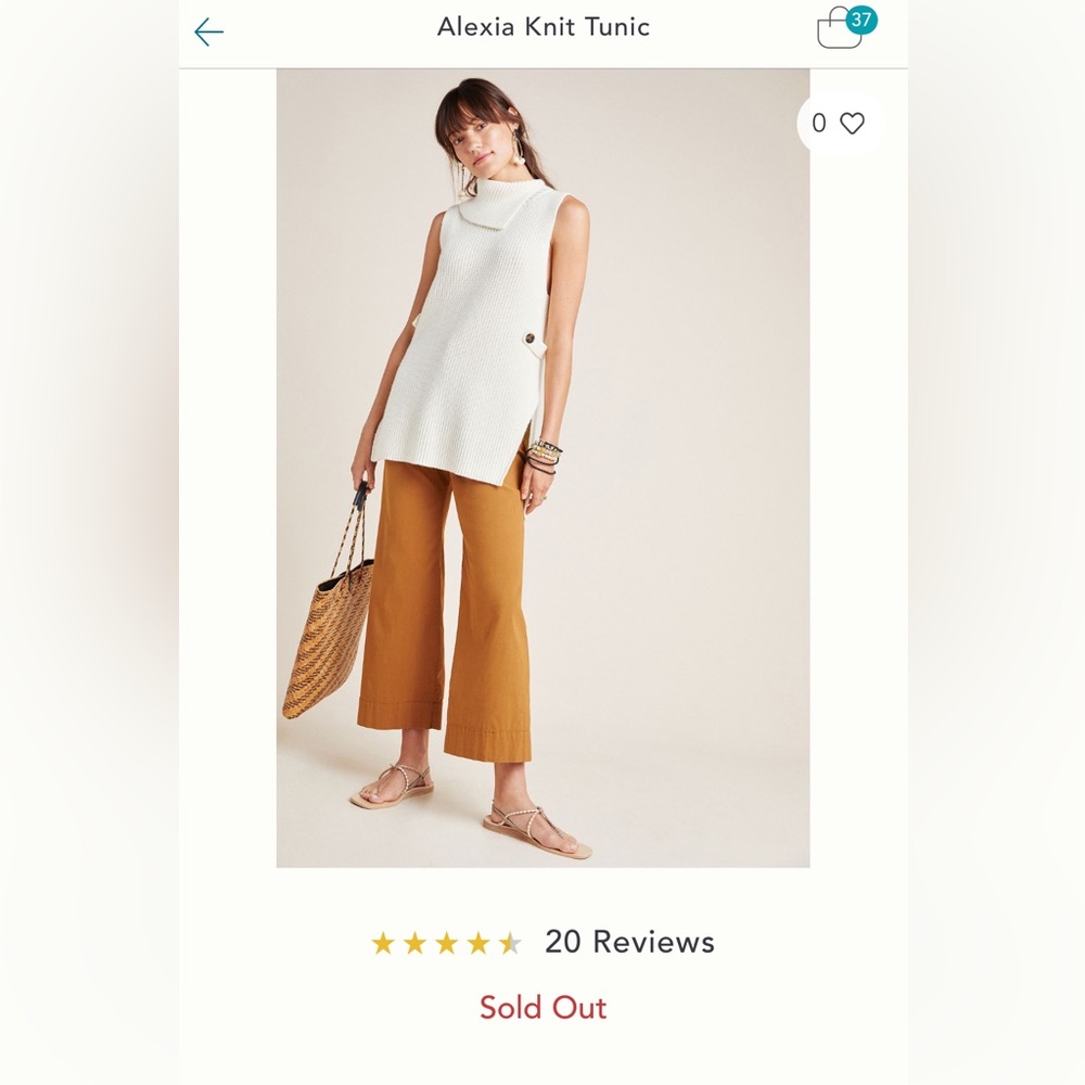 Anthropologie Alexa knit tunic